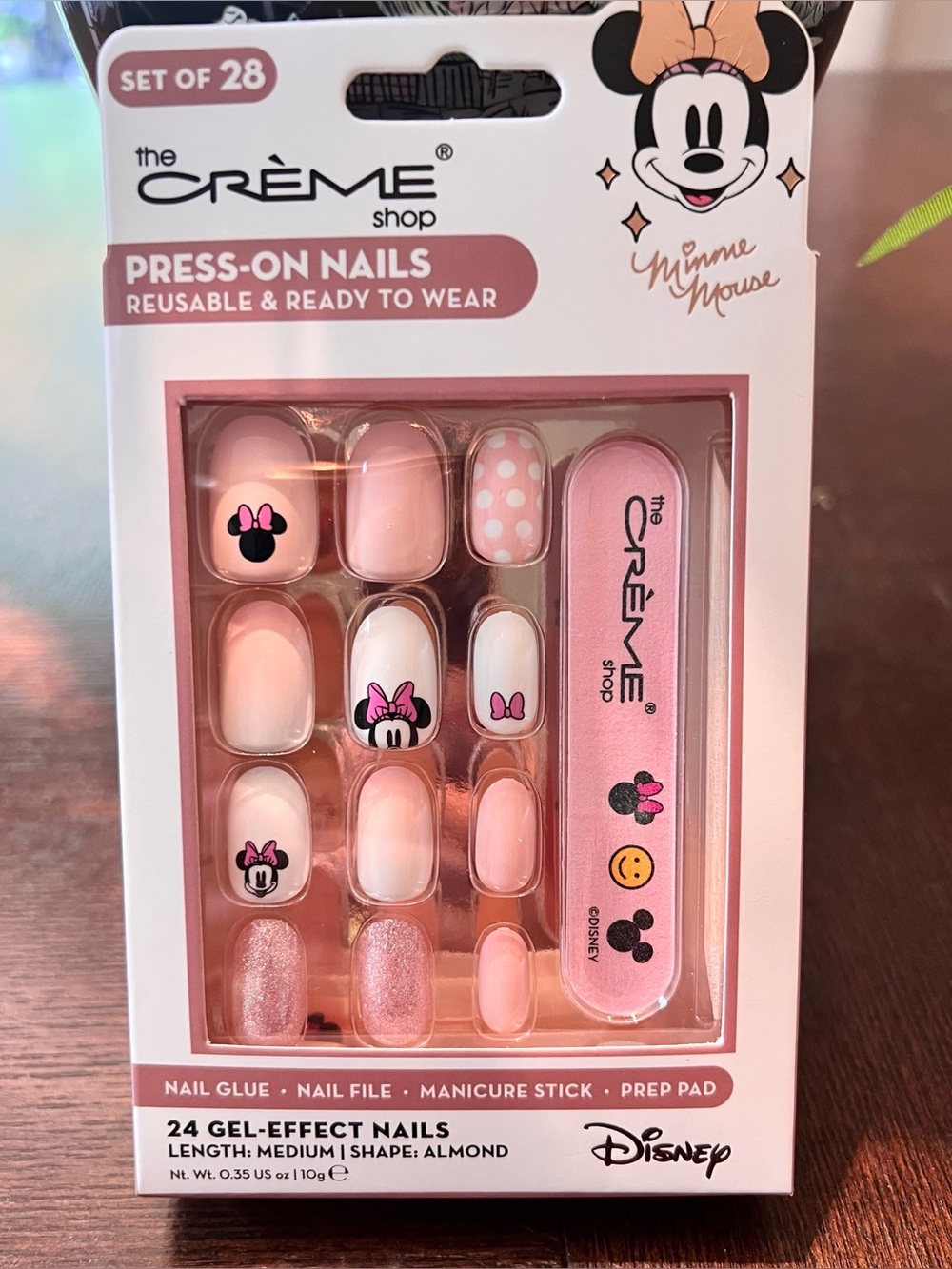 Disney Minnie Mouse Multi-Design Artificial Nails white & pink multi-design x2